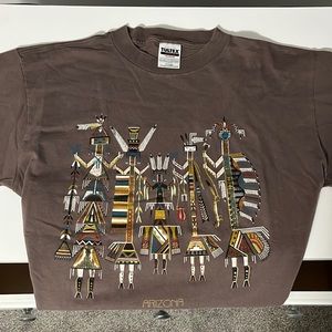 Vintage Arizona Tribal Aztec Theme T-Shirt